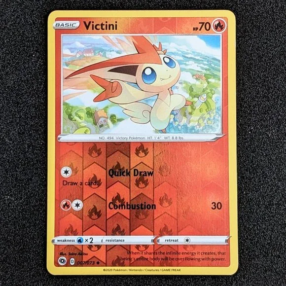 Pokemon | Toys | Champions Path Pokemon Card Victini 07073 Reverse Holo |  Poshmark